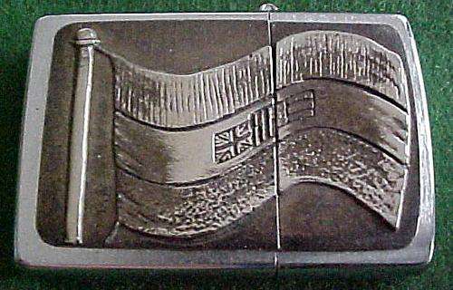 SOUTH AFRICA OLD FLAG ON ZIPPO LIGHTER VERY RARE 1994 ISSUE DIFFICULT TO FIND UNUSED IN CASE