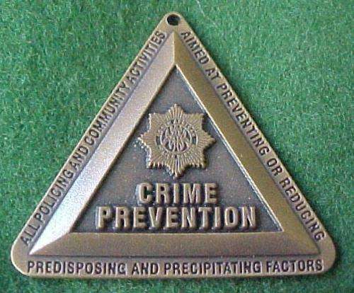 SOUTH AFRICA POLICE CRIME PREVENTION TAG