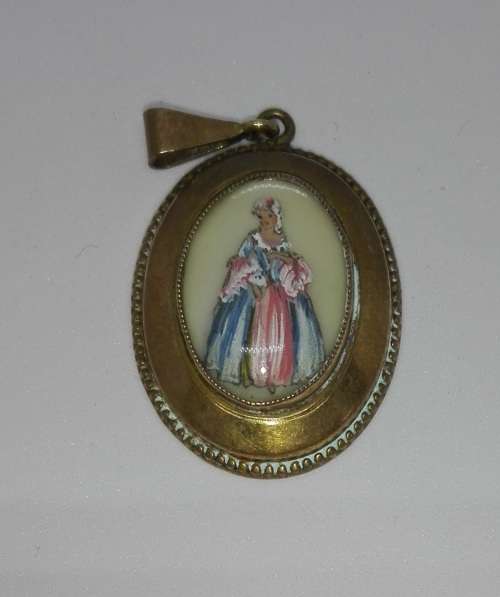 1930s Thomas L Mott Hand Painted Cameo Art Deco
