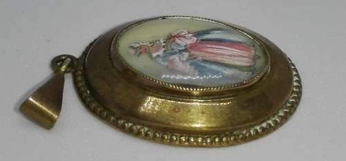 1930s Thomas L Mott Hand Painted Cameo Art Deco