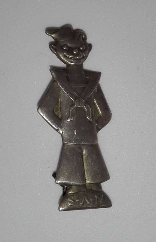 South African WWII 1940-42 "Sailor SAM" Navy Fundraising Patriotic badge