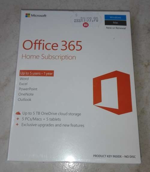Office 365 Home Subscription 1 Year, Brand New, Sealed