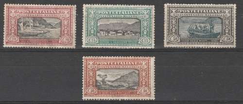 Italy 1923 50th Death Anniversary of A. Manzoni, Part set Hinged Mint SG 155-158 R750