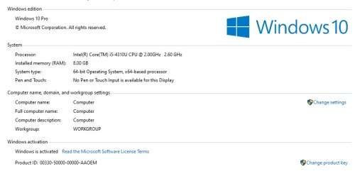 Dell E7440 Latitude i5 Laptop (Working)