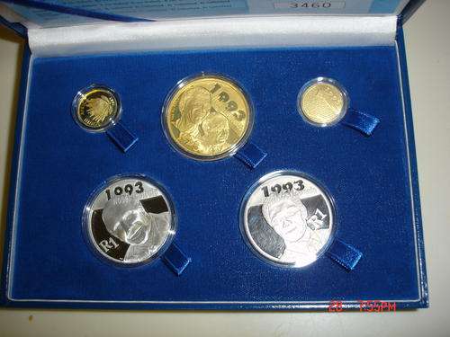 2007 Mandela De Klerk Proof set ( 5 coins )