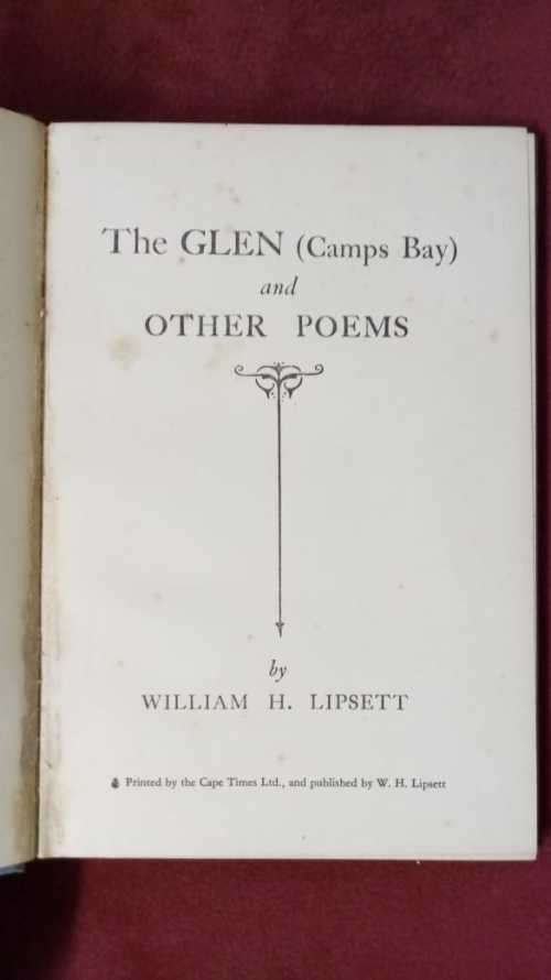 The Glen - Camp`s Bay and Other Poems (signed by author)