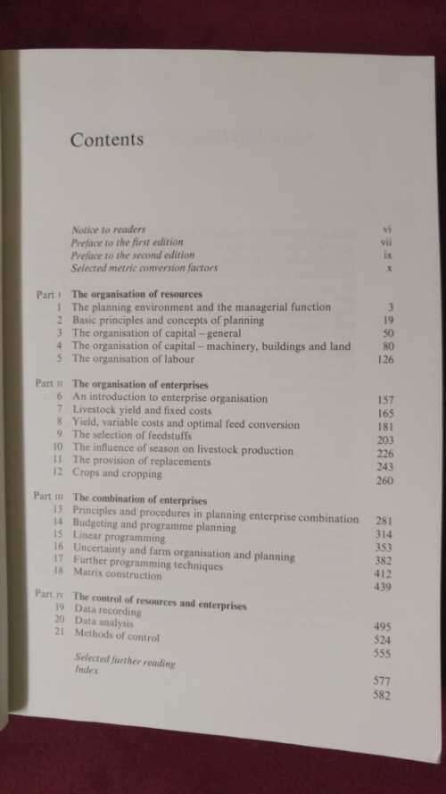 Farm Planning and Control