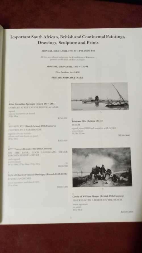 Sotheby's Johannesburg April 1990