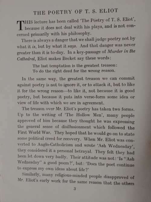 The Poetry of T. S. Eliot