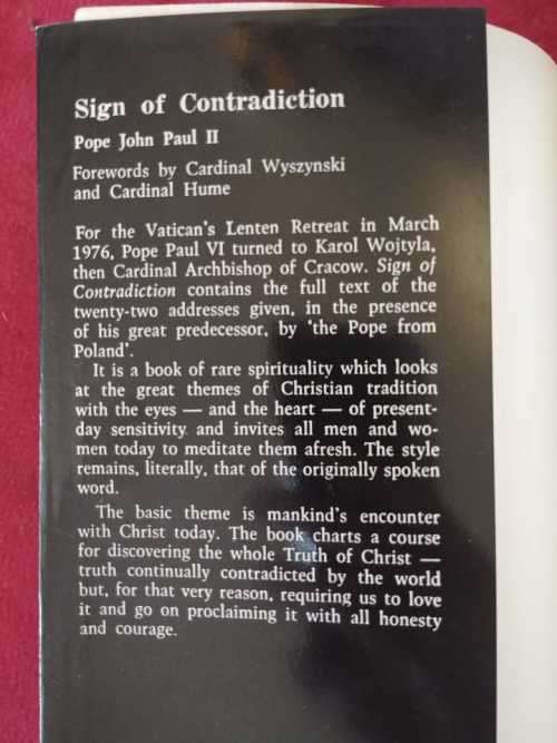 Sign Of Contradiction - Pope John Paul II - Meditations