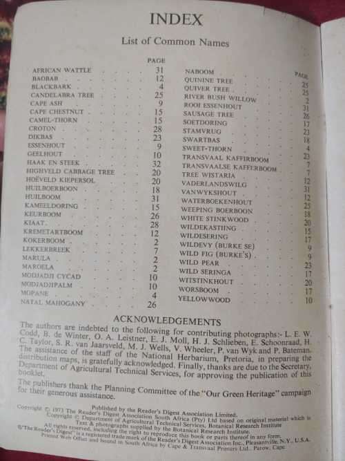Know Your Trees - A Selection of Indigenous South African Trees