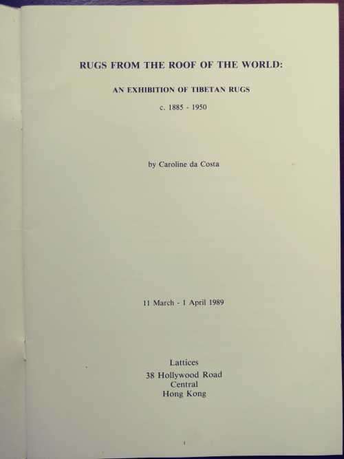 Rugs From The Roof of the World - Tibetan Rugs