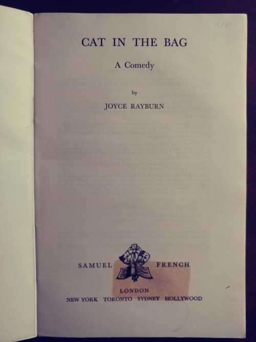 Cat In The Bag - A Comedy