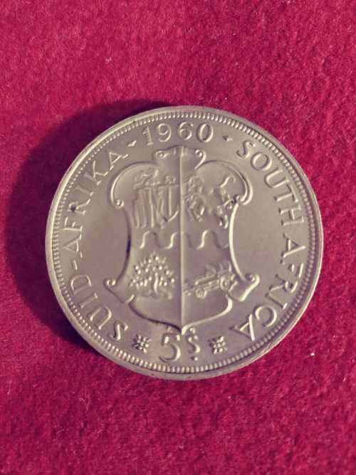 1960 S. Africa 5 shilling - silver