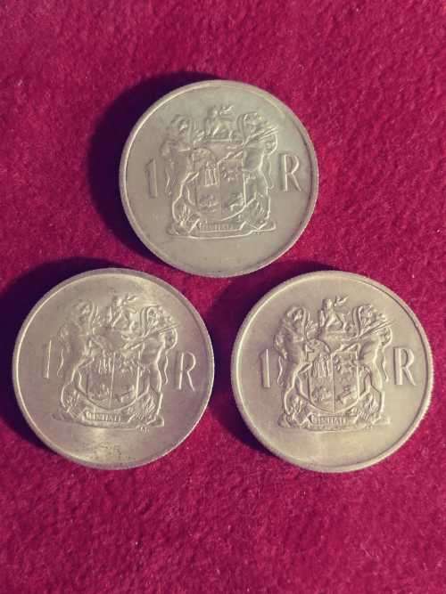 1969 R1 silver - Afrikaans Dr. T.E. Donges (x3 coins)
