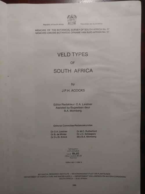 Veld Types of Southern Africa