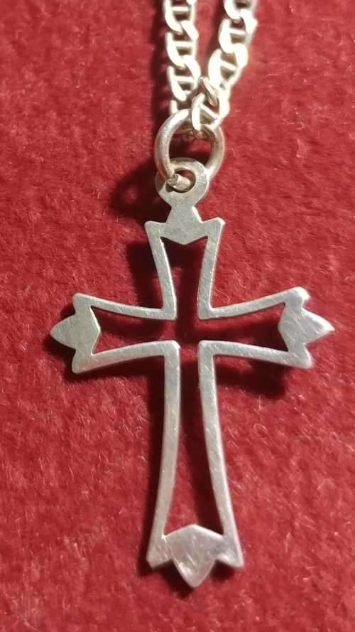 Silver Cross on chain