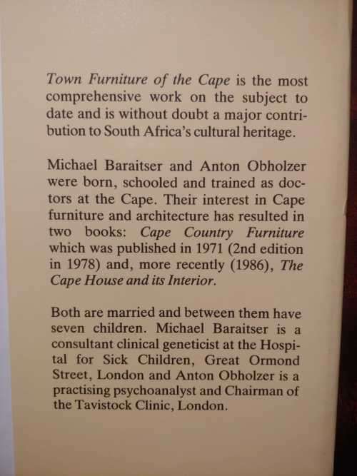 Town Furniture of the Cape