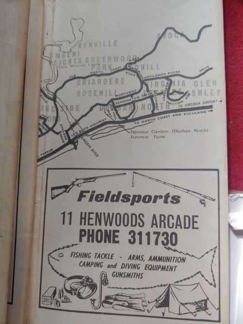 Durban  Tourist Information Map - 1980s