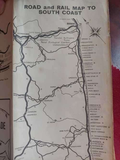 Durban  Tourist Information Map - 1980s