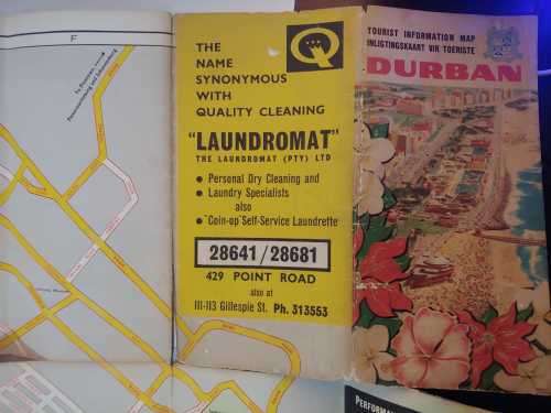 Durban  Tourist Information Map - 1980s