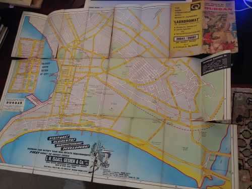 Durban  Tourist Information Map - 1980s