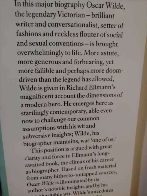 Oscar Wilde by Richard Ellmann