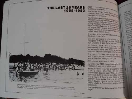 Royal Natal Yacht Club - Highlights of The First 125 Years 1858-1983
