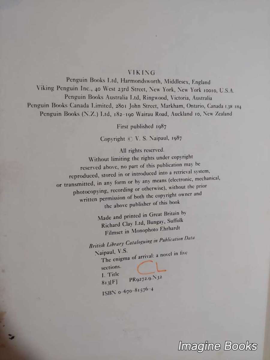 The Enigma of Arrival - V. S. Naipaul