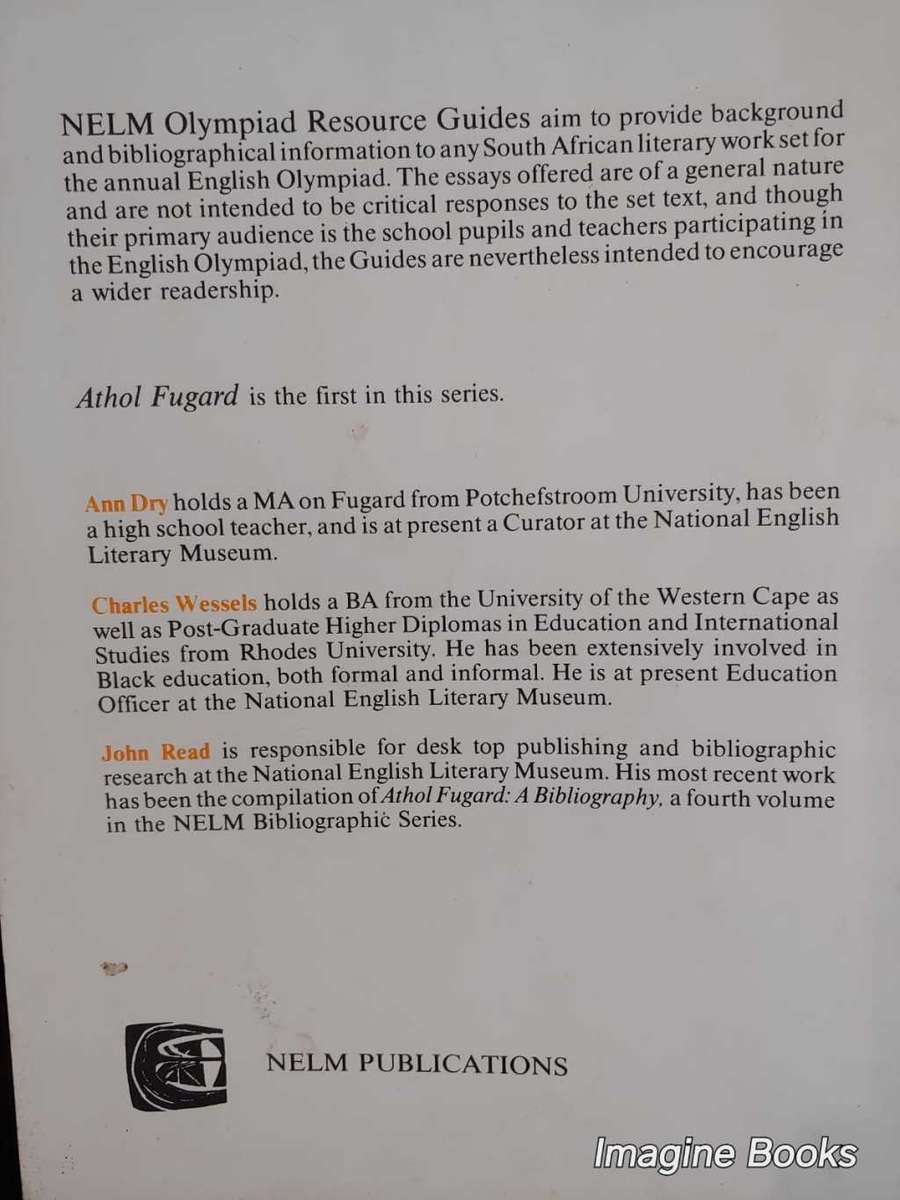 Athol Fugard - English Olympiad 1992