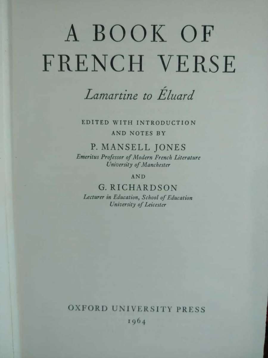 A Book of French Verse