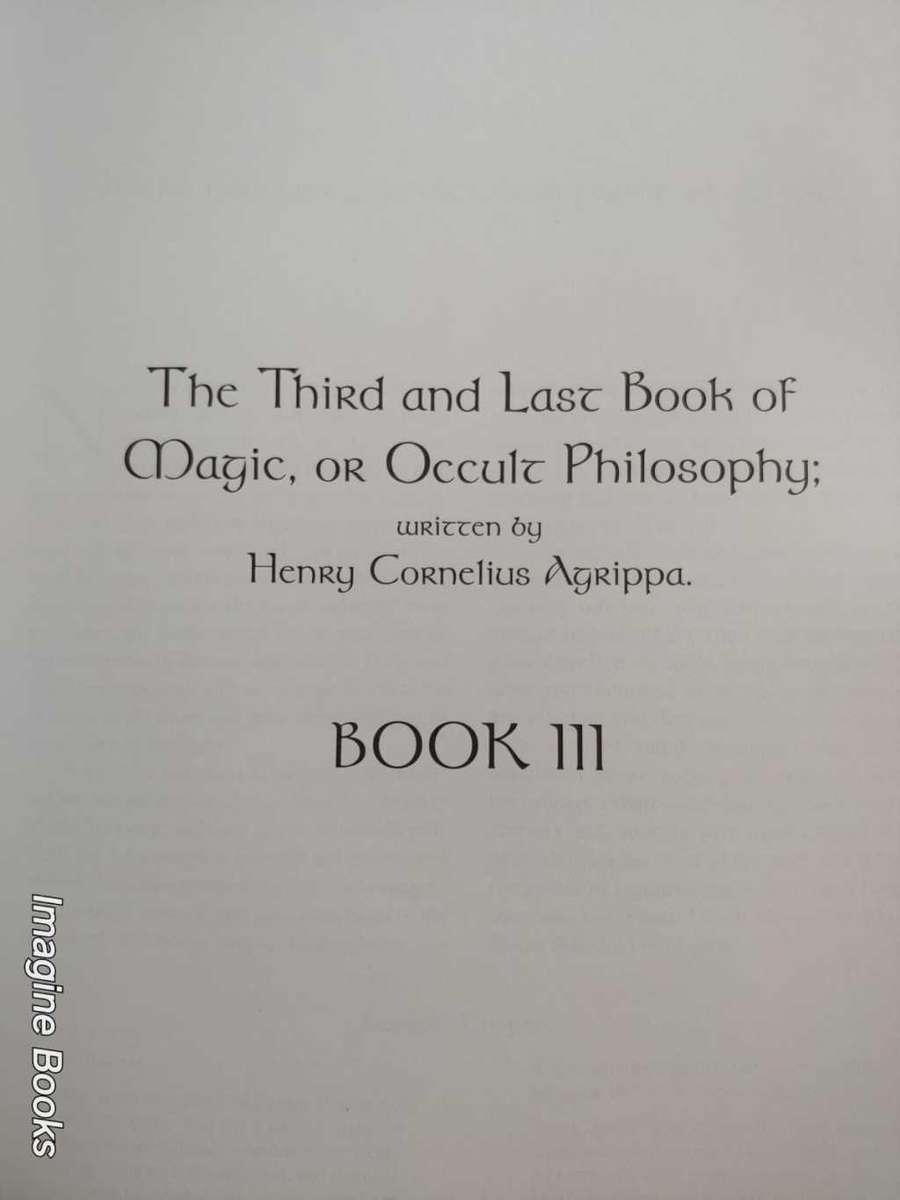 Three Books of Occult Philosophy