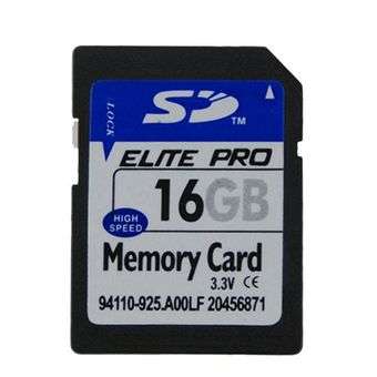 New 16GB Standard SD Memory Card - Elite Pro