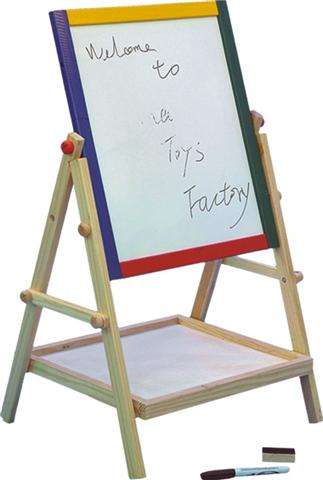 2 IN 1 Wooden Kids Drawing Blackboard / Whiteboard  Easel
