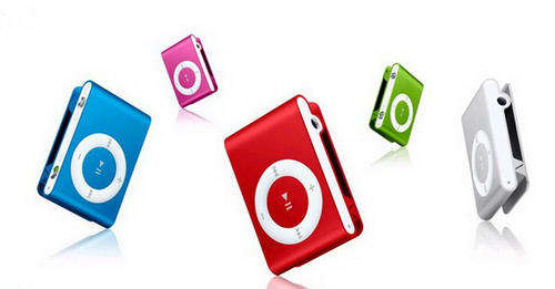 MP3 Player (Shuffle style) with Mini Clip Metal Case