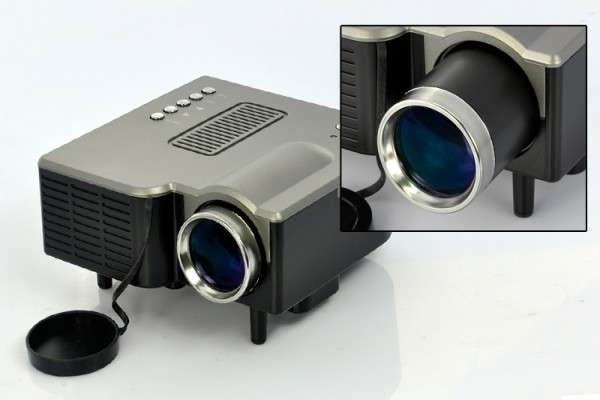 Portable Mini LED Entertainment Projector, Projects Up to 80"