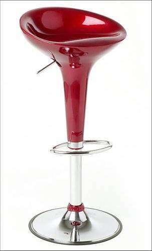 High Stool / Bar Chair, Cuve Shape (Red and Yellow available)