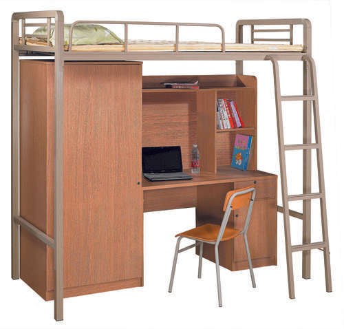 Metal Bunk Bed with Office Desk and wardrobe at the bottom (The perfect space saving solution)