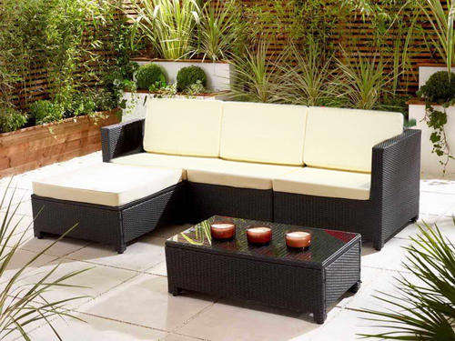 Marcella 5 Piece Rattan Patio Sectional Living sofa Set