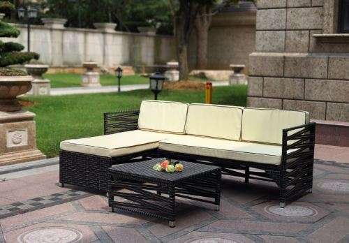Vegas Outdoor Wicker Patio Living Sofa Furniture Set