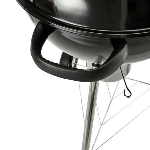 Round Kettle Charcoal BBQ Braai Grill (57cm) w/  Ash Catcher and Thermometer