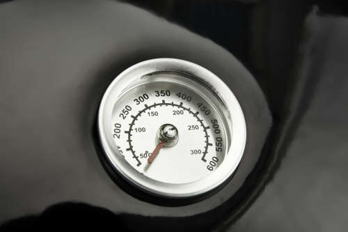 Round Kettle Charcoal BBQ Braai Grill (57cm) w/  Ash Catcher and Thermometer