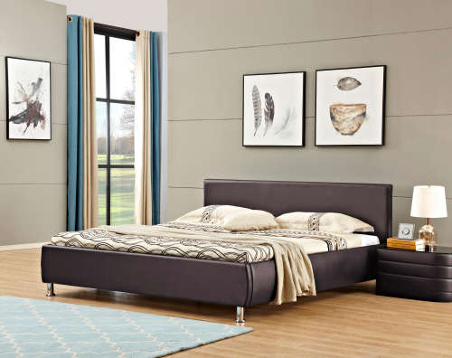 Hazlo Aleksandr Faux Leather Bed Base with Headboard -  (Queen and King Available)