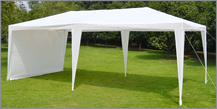 Hazlo 3 x 6m Gazebo Folding Tent Marquee - White