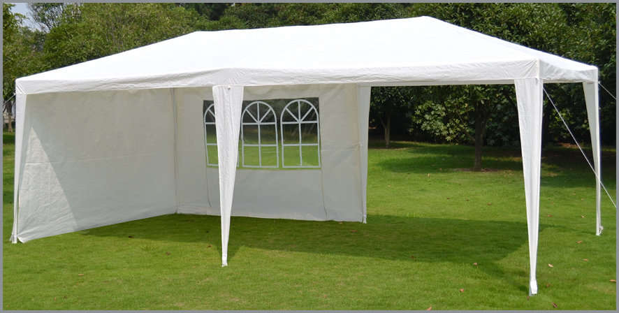 Hazlo 3 x 6m Gazebo Folding Tent Marquee - White