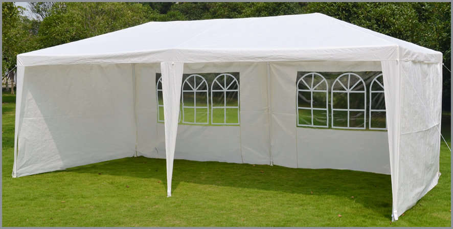 Hazlo 3 x 6m Gazebo Folding Tent Marquee - White