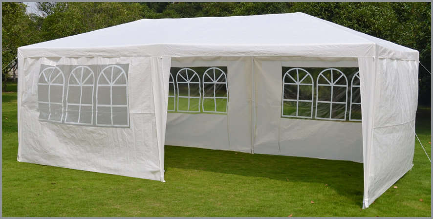 Hazlo 3 x 6m Gazebo Folding Tent Marquee - White