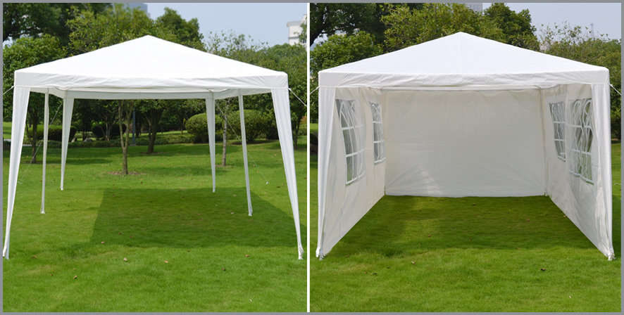 Hazlo 3 x 6m Gazebo Folding Tent Marquee - White