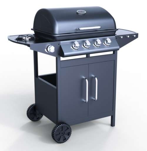 Zooltro 4+1 Burner Gas BBQ Braai Grill w/ Side Burner and  Pulse Ignition