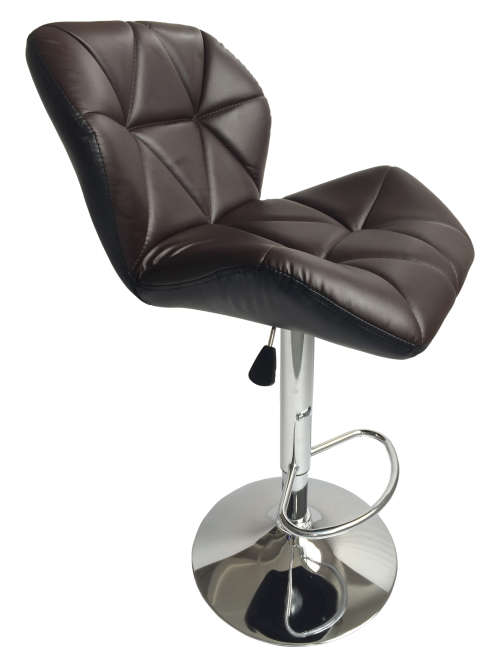 Hazlo Modern Adjustable Swivel Faux Leather Kitchen Bar Stool Chair | Set of 2